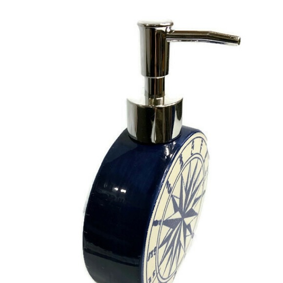 Nautical Beach Vanity Accessory Ceramic Set Blue - Picture 8 of 11